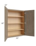 Cobblestone Grey 33x42 Wall Cabinet