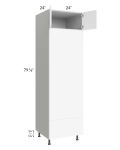 Milan White Matte 24x84 Double Oven Cabinet