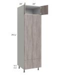 Milan Hazel 24x84 Double Oven Cabinet