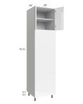 Milan White Gloss 24x96 Combo Oven Cabinet
