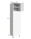 Milan White Matte 24x96 Combo Oven Cabinet