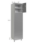 Milan Grey Gloss 24x96 Combo Oven Cabinet