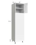 Milan White Gloss 24x96 Double Oven Cabinet