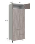 Milan Hazel 30x84 Combo Oven Cabinet