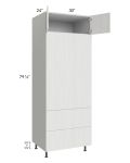 Milan Cream 30x84 Combo Oven Cabinet
