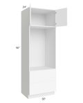 Venetian White Matte 30x90 Oven Cabinet