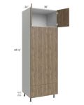 Milan Pecan 30x90 Double Oven Cabinet