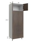 Milan Cafe 30x90 Double Oven Cabinet