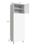 Milan White Matte 30x96 Combo Oven Cabinet