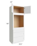 Brighton White Shaker 31.5x90 Oven Cabinet
