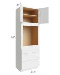 Brighton White Shaker 31.5x96 Oven Cabinet