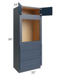 Midtown Blue Shaker 33x84 Oven Cabinet