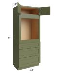 Midtown Hunter Green Shaker 33x84 Oven Cabinet