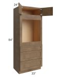 Midtown Mocha Shaker 33x84 Oven Cabinet