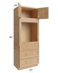Midtown Timber Shaker 33x90 Oven Cabinet