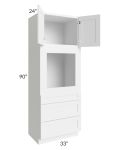 Aspen White Shaker 33x90 Oven Cabinet
