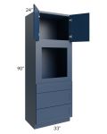 Portland Navy Blue 33x90 Oven Cabinet