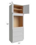 Tuscan Painted Grey 33x96 Oven Cabinet