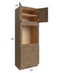 Midtown Mocha Shaker 33x96 Oven Cabinet