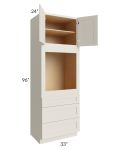 Asheville Cloud Shaker 33x96 Universal Oven Cabinet