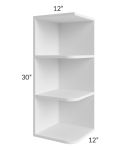 Stratus White 12x30 Open End Wall Cabinet