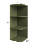 Midtown Hunter Green Shaker 12x30 Open End Wall Cabinet