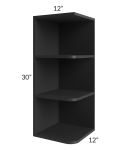 Vienna Black 12x30 Open End Wall Cabinet