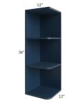 Midtown Blue Shaker 12x36 Open End Wall Cabinet