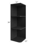 Vienna Black 12x36 Open End Wall Cabinet