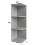 Gramercy Grey Mist 12x36 Open End Wall Cabinet