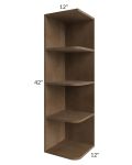 Midtown Mocha Shaker 12x42 Open End Wall Cabinet