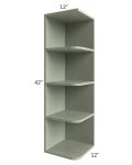 Midtown Pistachio Green Shaker 12x42 Open End Wall Cabinet