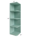 Midtown Mint Green Shaker 12x42 Open End Wall Cabinet