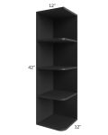 Vienna Black 12x42 Open End Wall Cabinet