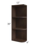 Vienna Kona Brown 6x30 Open End Wall Cabinet – Left Opening