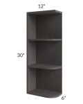 Salem Dark Grey 6x30 Open End Wall Cabinet – Left Opening