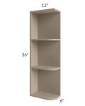 Tuscan Oyster 6x36 Open End Wall Cabinet – Left Opening