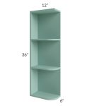 Midtown Sage Green Shaker 6x36 Open End Wall Cabinet – Left Opening
