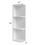 Union White 6x36 Open End Wall Cabinet – Left Opening
