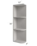 Salem Light Grey 6x36 Open End Wall Cabinet – Left Opening