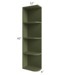 Midtown Hunter Green Shaker 6x42 Open End Wall Cabinet – Left Opening