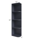 Midtown Indigo Shaker 6x42 Open End Wall Cabinet – Left Opening