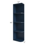 Midtown Blue Shaker 6x42 Open End Wall Cabinet – Left Opening