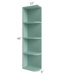 Midtown Sage Green Shaker 6x42 Open End Wall Cabinet – Left Opening
