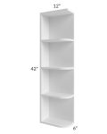 Union White 6x42 Open End Wall Cabinet – Left Opening