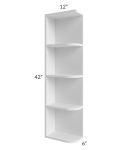Salem White 6x42 Open End Wall Cabinet – Left Opening