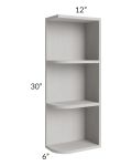 Midtown Light Grey Shaker 6x30 Open End Wall Cabinet – Right Opening