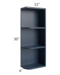 Midtown Blue Shaker 6x30 Open End Wall Cabinet – Right Opening
