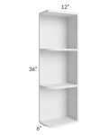 Midtown White Shaker 6x36 Open End Wall Cabinet – Right Opening