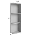Midtown Painted Grey Shaker 6x36 Open End Wall Cabinet – Right Opening